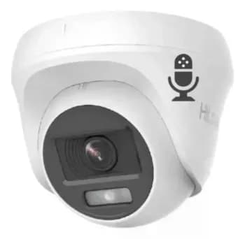 Câmera Dome Hikvision Thc T127 Lps Microfone Visão Noturna Cor Branco