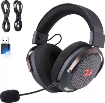 Headset Gamer Redragon Arrow 53mm Drivers 7.1 Surround Virtual Sem Fio USB-C Bluetooth 2.4GHz Preto H858