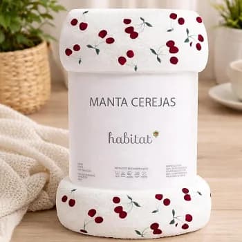 Manta Microfibra Cereja Habitat (Casal ao King)