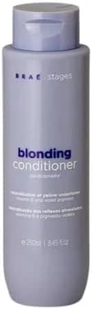 Braé Condicionador Loiro Matizador 250ml - Stages - Neutraliza Amarelo, Hidratação Profunda E Brilho Intenso