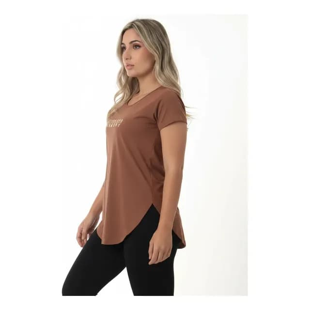 Blusa Feminina Academia Fitness Action Marrom