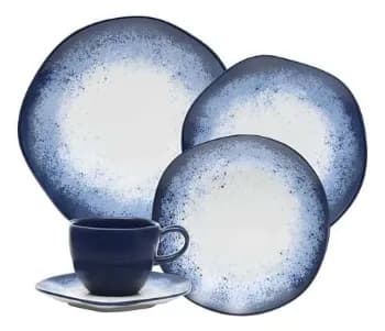 Aparelho De Jantar 20 Peças Galapagos Ryo Oxford Porcelana
