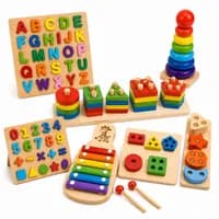 Kit Brinquedo Educativo Montessori Madeira