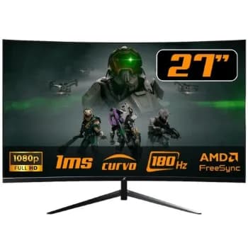 Monitor Gamer SuperFrame Precision, 27 Pol, Full HD, Curvo, VA, 180Hz, 1ms, HDR, G-Sync/FreeSync, HDMI/DP