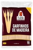Garfo Sobremesa Madeira c/50 Un - Estilo