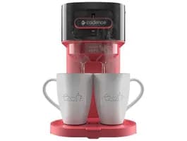 Cafeteira Cadence Single Up 2 Cafés Preta Vermelha - 220V