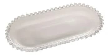 Travessa Bandeja De Cristal Wolff Pearl Bolinha 24cm 28386