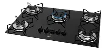 Cooktop A Gás Fischer 5 Bocas Fit Line Trempe Esmaltada Aramado