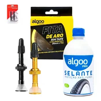 Par Válvula Bico Tubeless + Selante + Fita De Aro Pneu Bike!!️