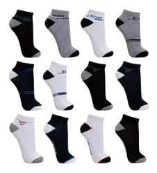 Kit 12 Pares Meia Premium Cano Curto Tamanho Especial 38ao44 Variadas 38-44
