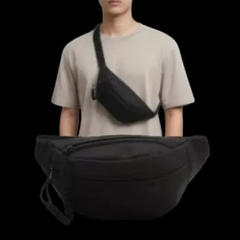 Bolsa Transversal Pochete Kingbr Impermeável Unissex Para Carnaval Shows Festivais E Viagens Shoulder Bag Tiracolo Reforçada Antifurto Bolsos Alça Ajustável Estilo Streetwear Moda Premium Preto