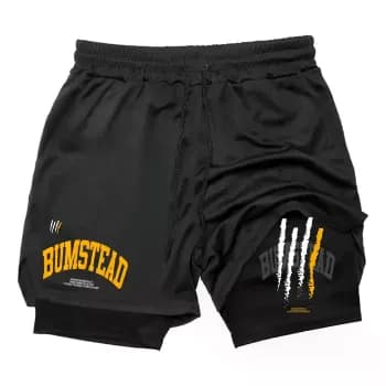 Bermuda Short Duplo Masculina Compreensão 2 Em 1 Musculação