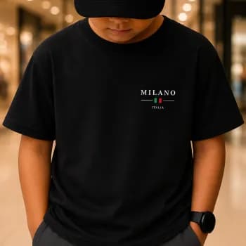 Camiseta Infantil,menino,menina, Milano, Itália, Camiseta 30.1, DTF Premium,estampada Infantil, Roupa Infantil, Moda