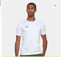 Camiseta Mizuno Treino Básica Masculina Branco