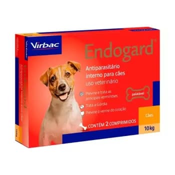 Vermífugo para Cachorro Endogard Virbac 10 kg c/ 2 comprimidos