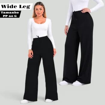 Calça Wide Leg Feminina Calça Larga Feminina Calça Pantalona Feminina Cintura Alta Calça Alfaiataria Feminina Causa