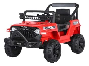 Carrinho Elétrico Jipe Vermelho Maxi Toys 12V Bluetooth Controle Remoto