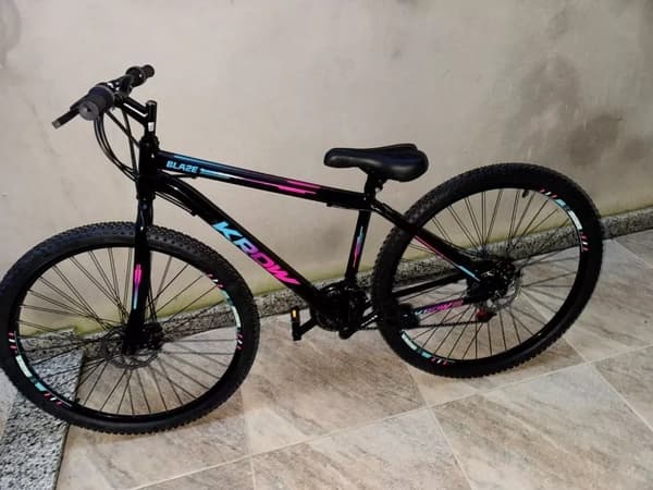 Bicicleta Aro 29 Aço Carbono Freios A Disco 21 Marchas Krow Bikes Para o dia a Dia Passeio
