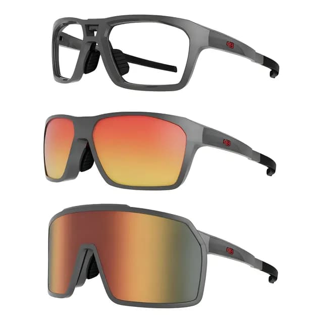 Óculos de sol Hb Presto clip on lente cor da armação preto cor da lente orange chrome
