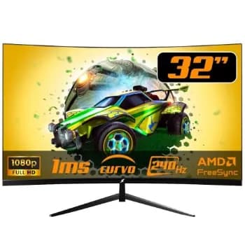 Monitor Gamer SuperFrame Ultra, 32 Pol, Curvo, Full HD, 1ms, 240Hz, VA, HDR, FreeSync/G-Sync, HDMI/DP, SF-MN-ULT32FSVCE1B ✨