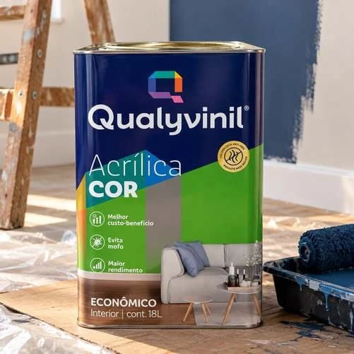 Tinta Acrilica Nova Cores Fosco Mais Econômica Branco/neve Lata 18 Litros Fosco