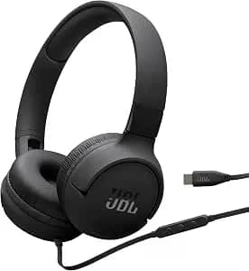 Jbl, Fone De Ouvido, Tune 520c, On Ear, Com Fio, Com Cancelamento De Ruído - Preto