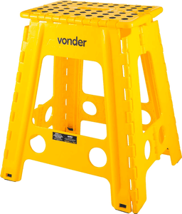 Vonder Banqueta Plástica Dobrável Branca Altura 450 Mm