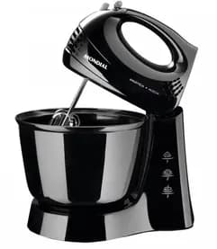 Batedeira Mondial Preta 400W Prática B-44-B - 3 Velocidades