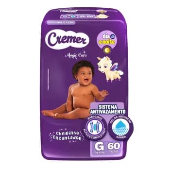 Fralda Descartável Cremer Magic Care Hiper G 60 Unidades