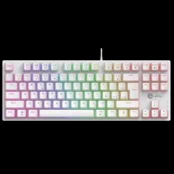 Teclado Mecânico Gamer Ninja Leap Pudim, Switch Blue, Rainbow, ABNT2, White✨