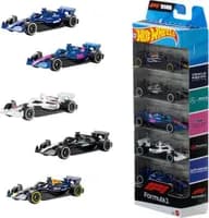 Kit Hot Wheels® 5 veículos metálicos temáticos F1