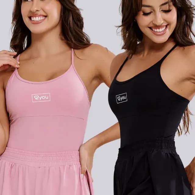 Kit 2 Regata Feminina Academia Entrada Bojo Removível Fit