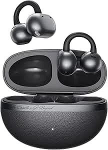 Fone De Ouvido Sem Fio Qcy Crossky C50, Bluetooth 6.0, 35 Horas De Reprodução, Leves E Confortáveis Para Usar Em Corrida/fitness, Adequados Para Orelhas Pequenas, À Prova D'água Ipx5(preto)