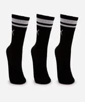 Kit de 3 meias masculinas cano longo puma preta