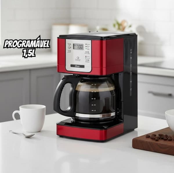 Oster Cafeteira Flavor Programável, Vermelha, 220v,