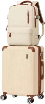 Mala de Bordo 10kg Mochila Bagagem de Mão com 4 Rodas Duplas 360° | Mala de Viagem, Expansivel, Aprovada ANAC, Cadeado AntiFurto TSA, Alça Lateral