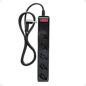 Filtro De Linha Com Protetor Contra Surtos (dps) - 127/220 Volts - 10 Amperes - 5 Tomadas - 3 Pinos - Iclamper Energia 5 - Lcf - Preto