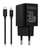 Carregador 30W Turbo USB-C, Compatível iPhone