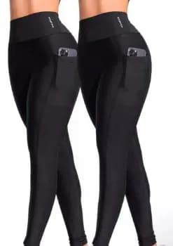 Kit 2 Calça Legging Com Bolsos Fitness Feminino Atletyca