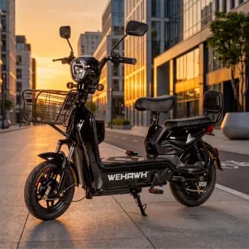 Bicicleta Scooter Elétrica 600w Bike Wehawk Wx-03 Basket – Bateria Chumbo 48v 12ah Removível Autopropelido