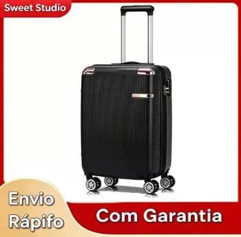 Mala De Bordo Rígida Abs Preto Sweet Studio Com Rodas Duplas 360° Para Viagem