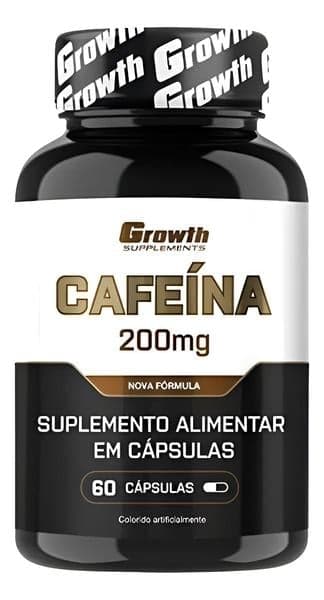 Cafeína 200mg (60 Caps) Termogênico Growth Supplements