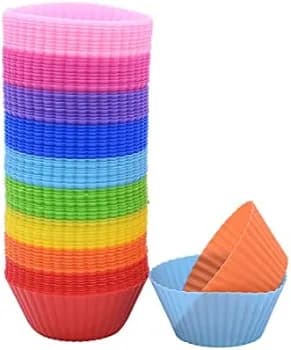 Kit 12 Formas Silicone Mini Cupcake Bolo Muffin Assadeira Airfryer