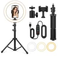 Ring Light LED com Tripé para Fotos e Vídeos