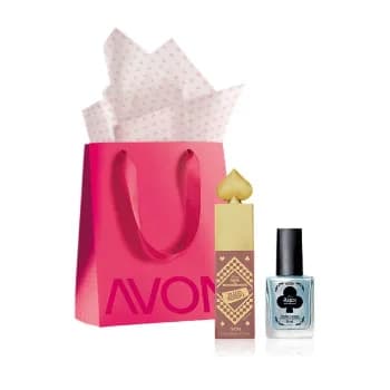 Presente Avon Duo Alice (Gloss Elixir + Esmalte)