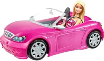 Barbie Com Carro Conversível Veículo Rosa Para 3 Anos Ou Mais