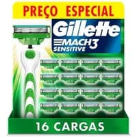 Lâmina Gillette Mach3 Sensitive 16 unidades