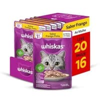 Ração Úmida Whiskas Sachê Frango Gatos Adultos 20un