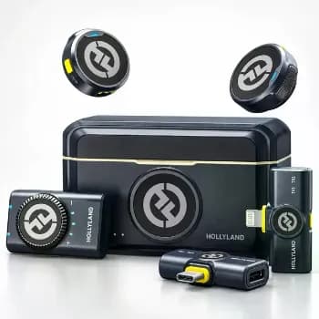 Microfone de Lapela Sem Fio Hollyland Lark M2 Combo (USB-C, Lightning e Câmera)