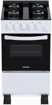 Fogão Venax Picasso Line 4 Bocas Mesa De Vidro Branco Bivolt